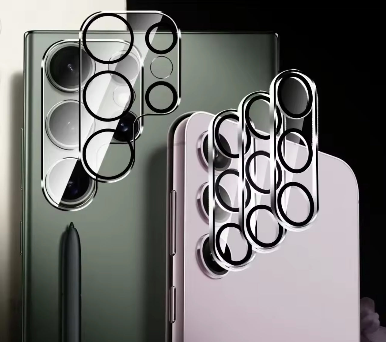 PJun Branded Night Black Series Full Coverage Camera Lens Protector- 3pcs Samsung Galaxy S25 Series PJun Branded Night Black Series Full Coverage Camera Lens Protector- 3pcs Samsung Galaxy S25 Series